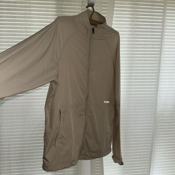 YOUNGLA XL Men’s Cream Light Wind Runner Windbreaker Full Zip Jacket - Picture 6 of 16